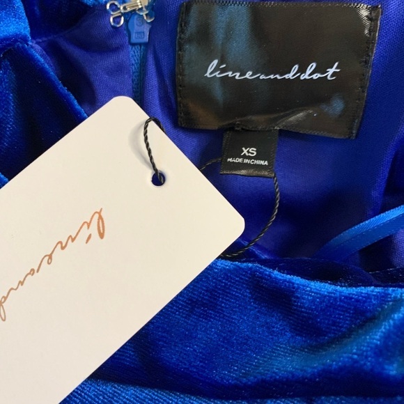 NWT Line and Dot Du Jour Evening Dress Sapphire Blue Women XS - Picture 7 of 10